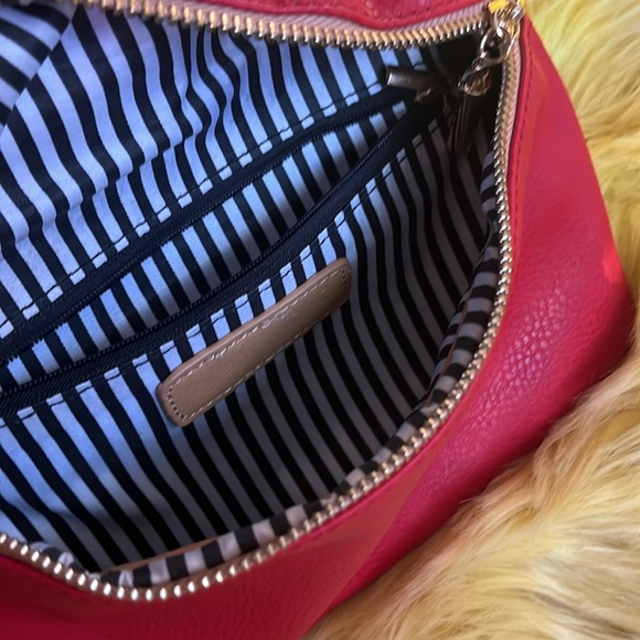 CANDACE CHRISTIAN Napa Valley NWT red leather convertible Crossbody/wristlet bag - Picture 8 of 10